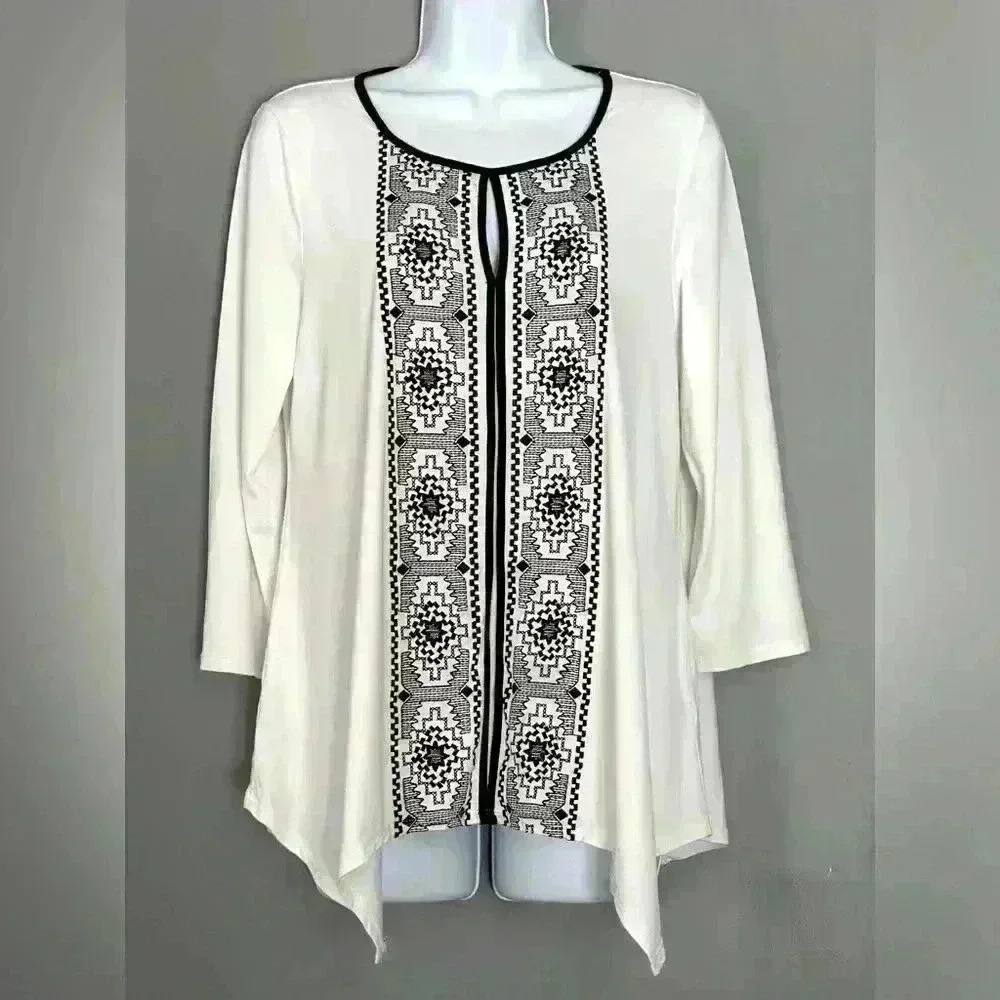 Adrianna Papell Handkerchief Hem Women's Top (322)